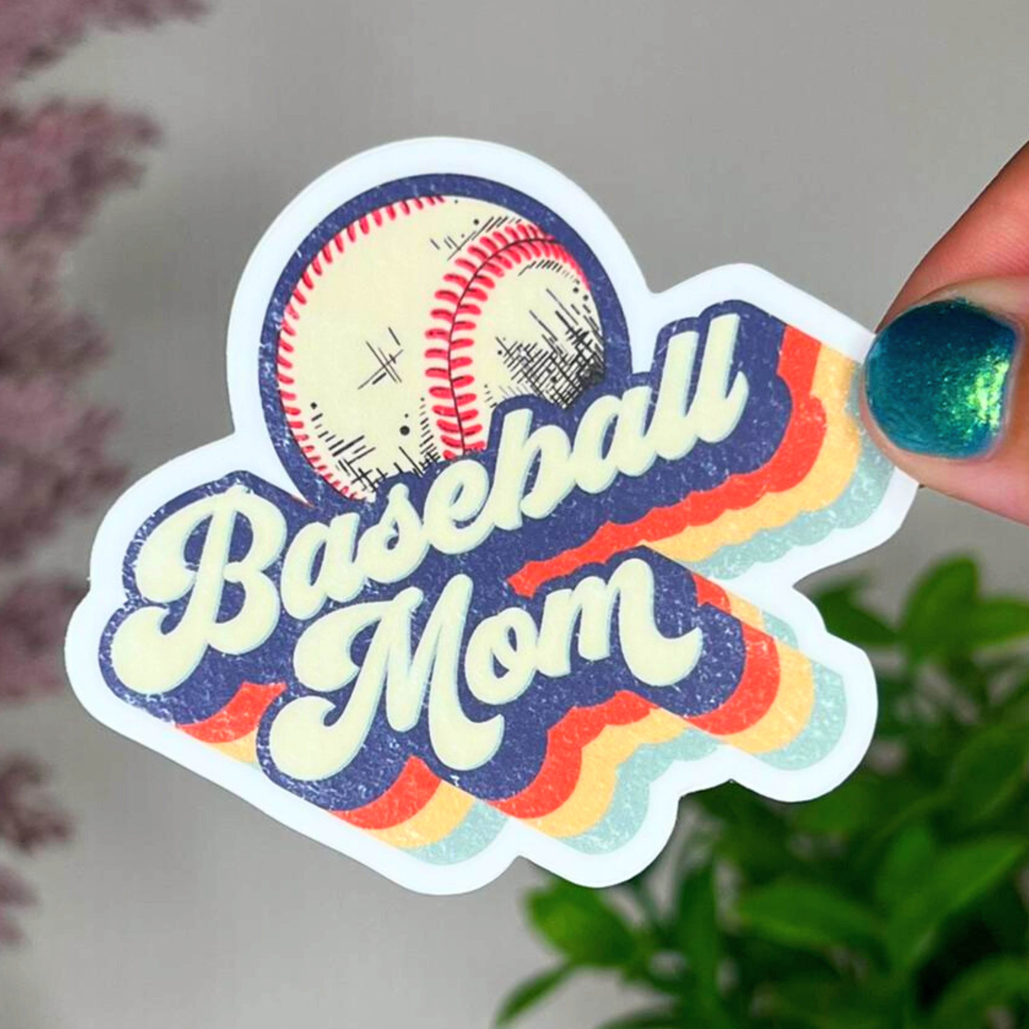 Retro Baseball Mom | Sticker