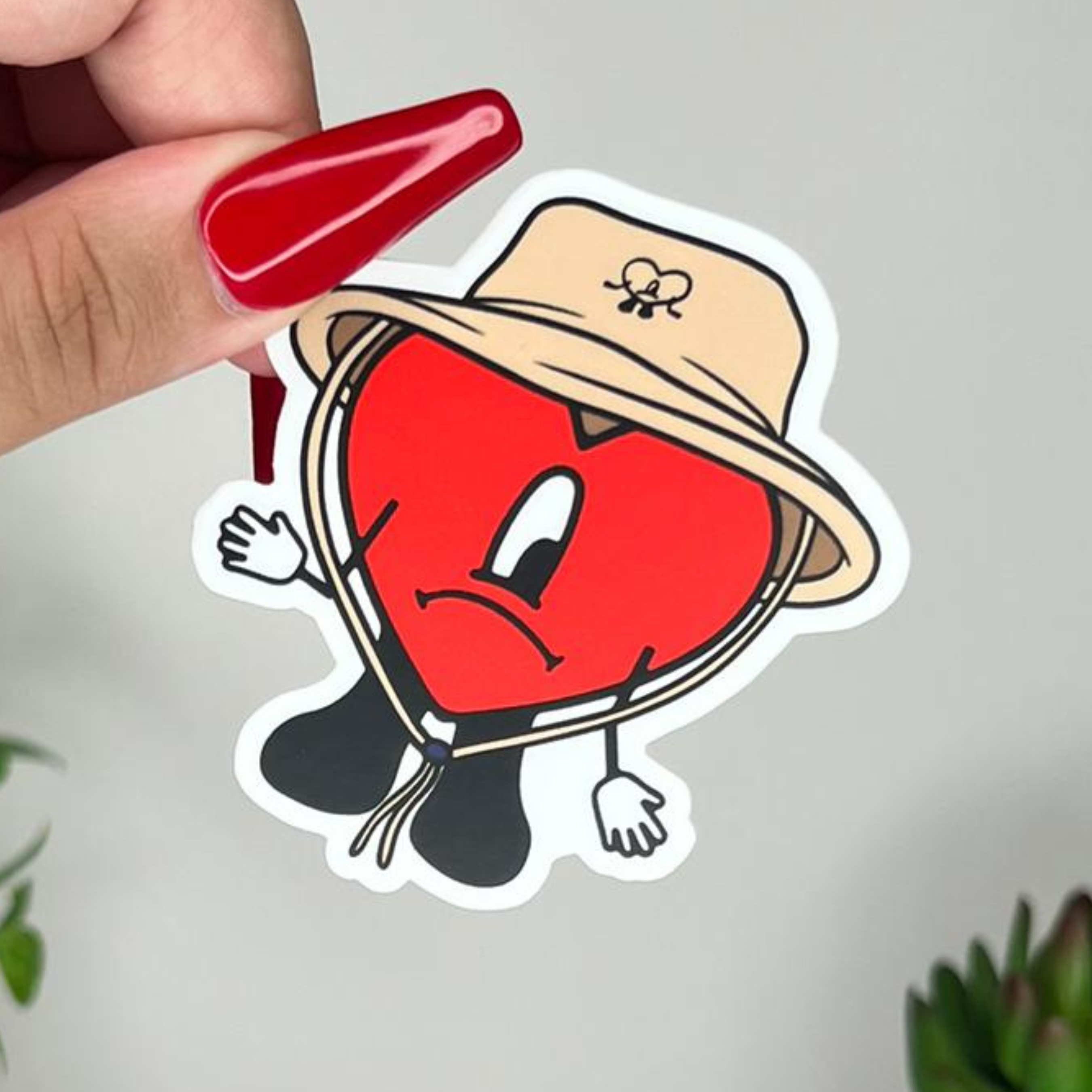 Corazón Triste con Gorrito | Sticker
